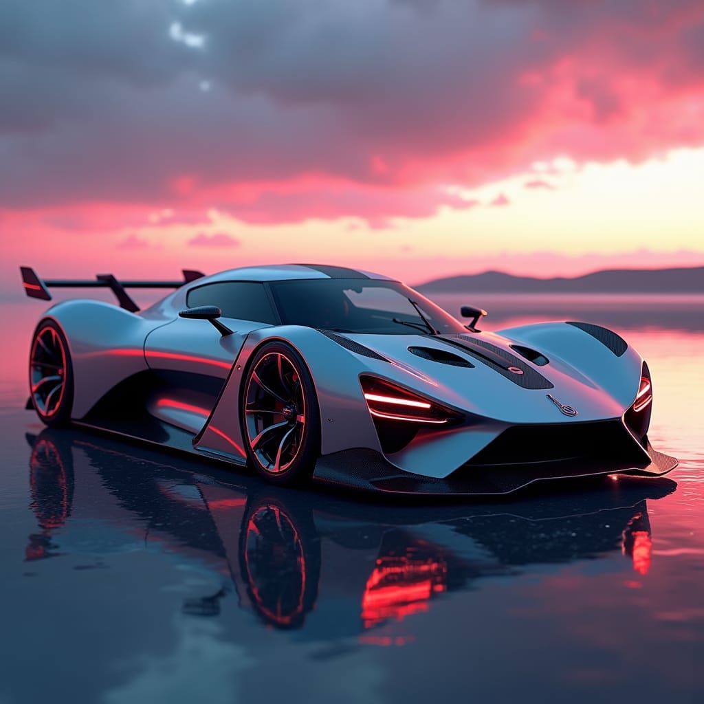 Futuristic Sports Cars with Glowing Accents