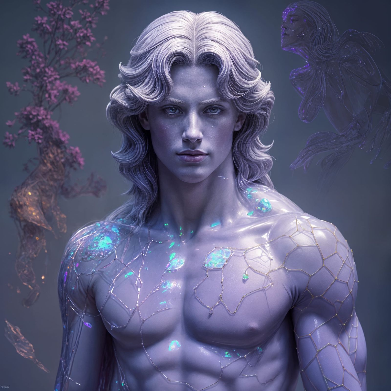 Opal Gemstone Man Glamor Shot