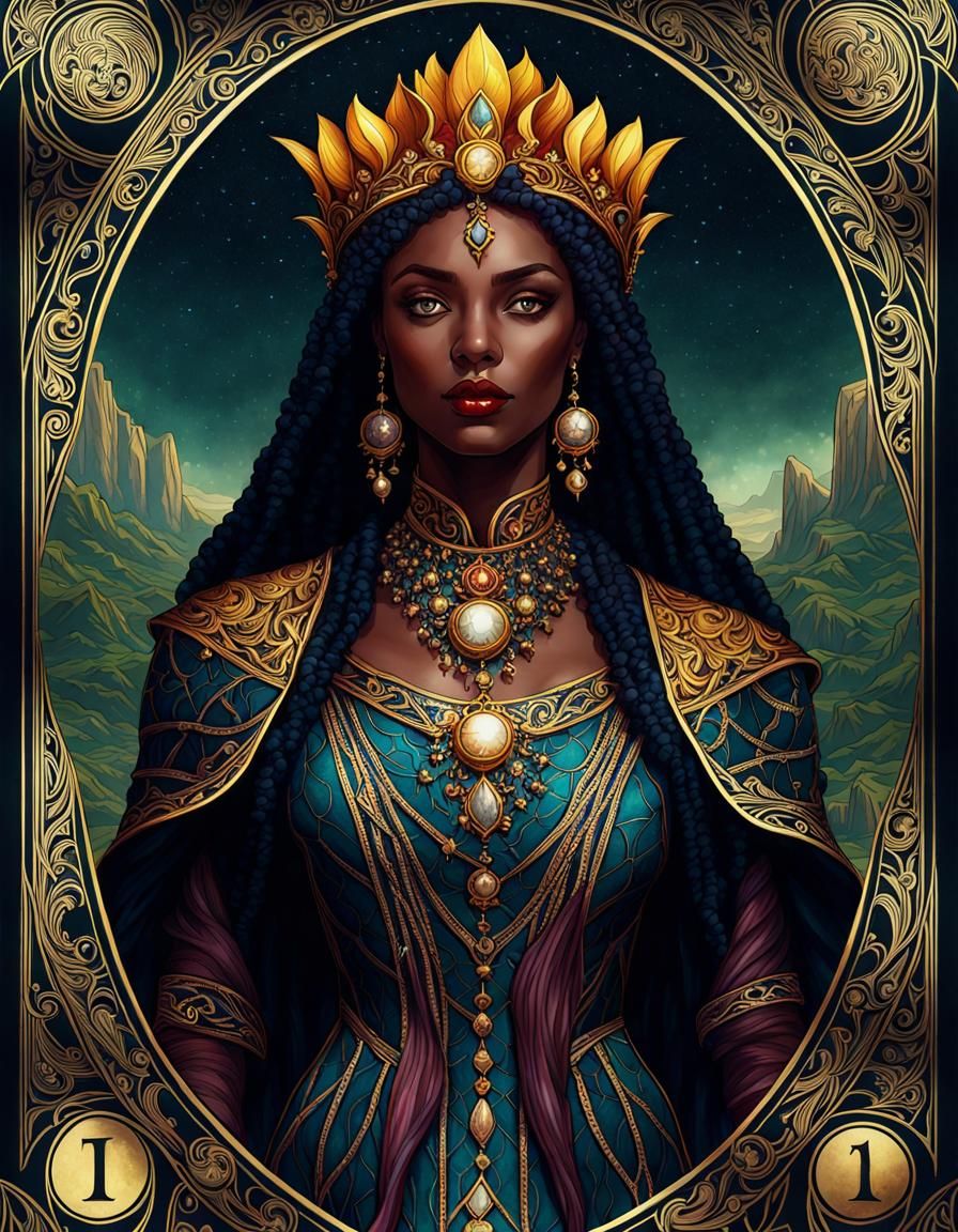 The Empress Tarot Card: Detailed Matte Painting
