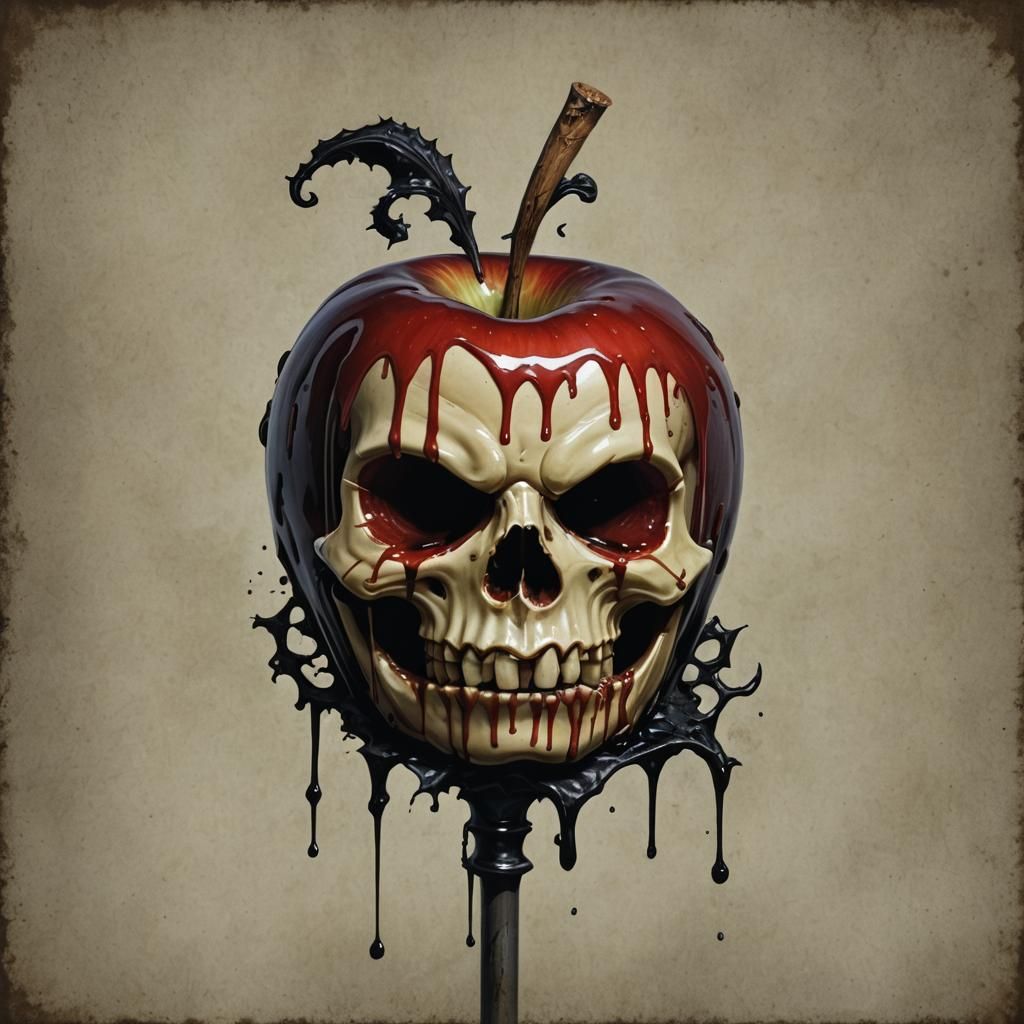 Sinister Gothic Caramel Apple Art