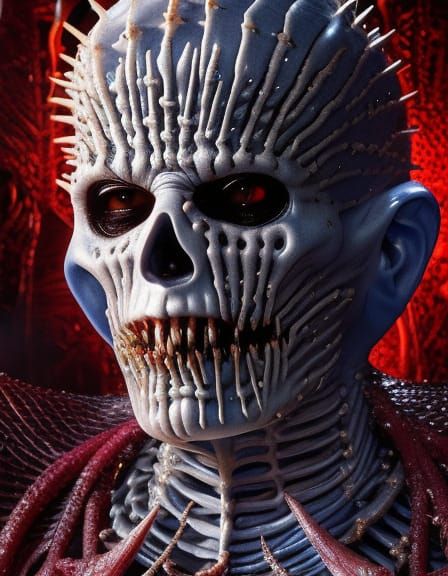 Pinhead's Brutalist Throne of Flesh and Bone