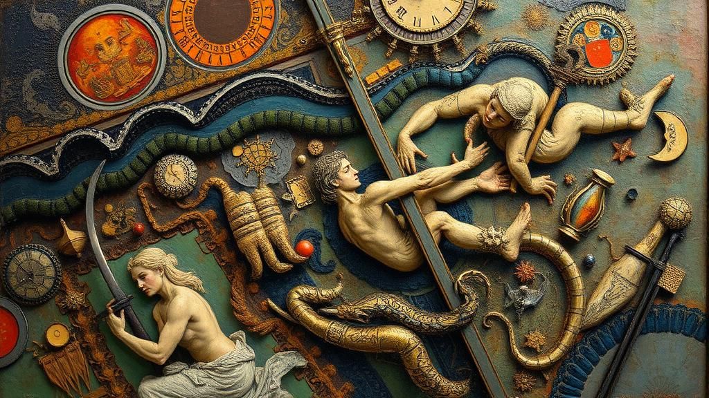 Epic Oil Painting with Impasto Texture