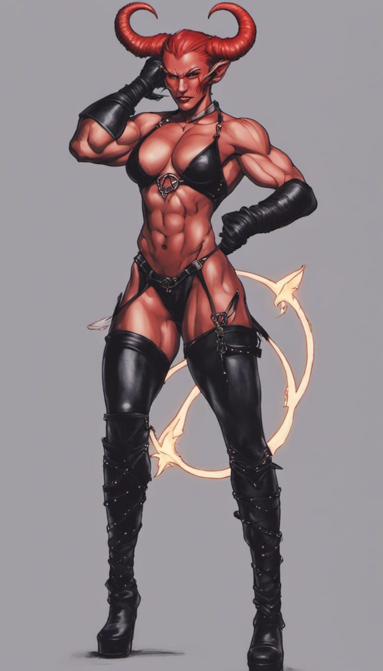 Demonic muscular female