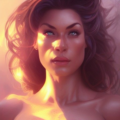 Detailed Portrait of a Muscular Woman in Unreal Engine