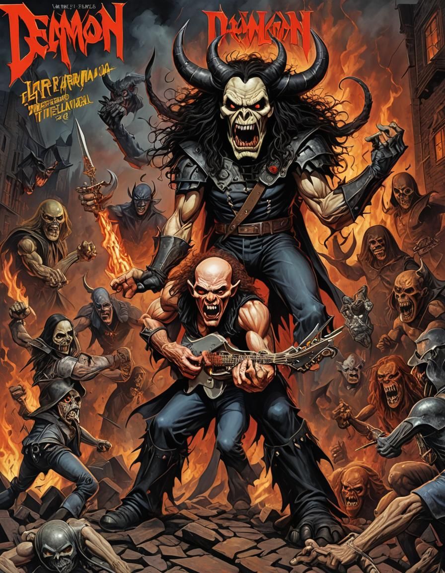 Demonic Thrash Metal Album Cover Art