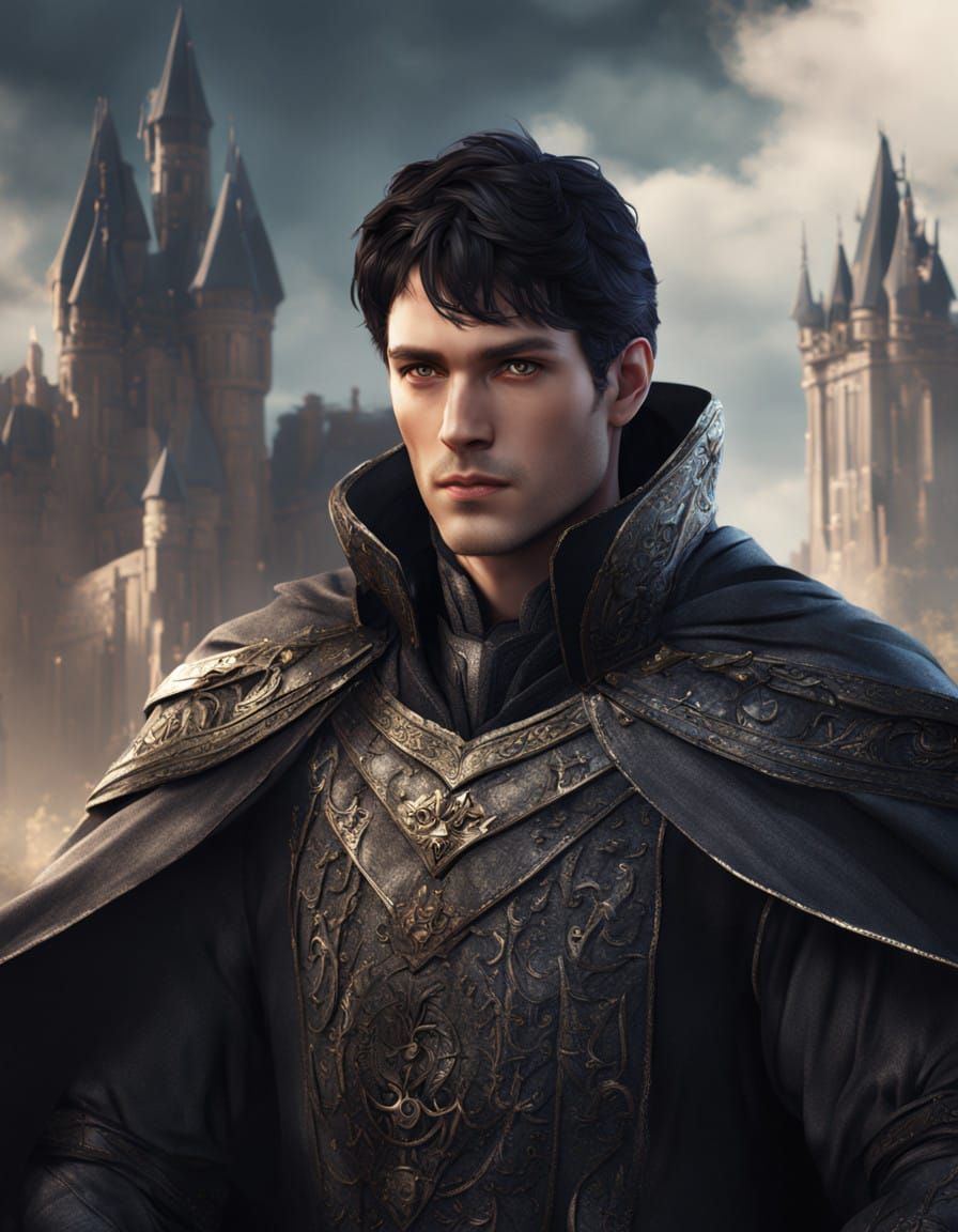 Elegant Prince in Midnight Splendor