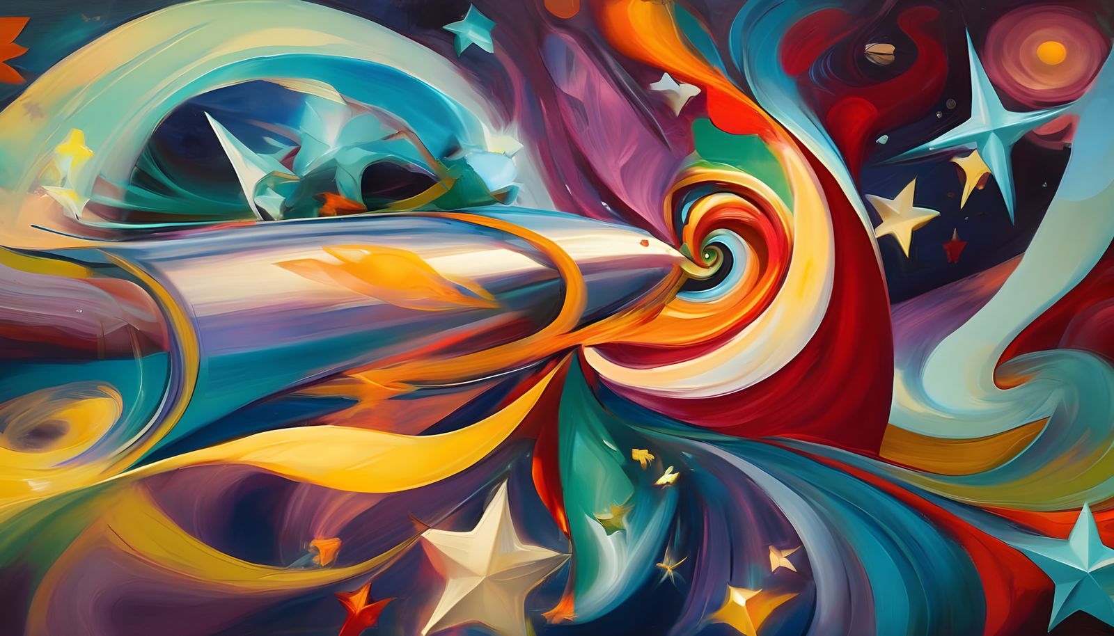 Surreal Cosmic Cylinder in Full Color