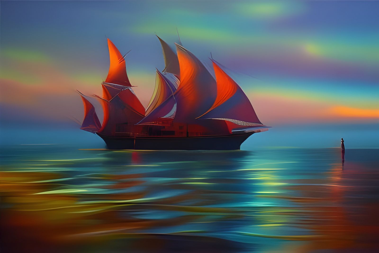 Ethereal Submarine City of Bohemian Art Nouveau