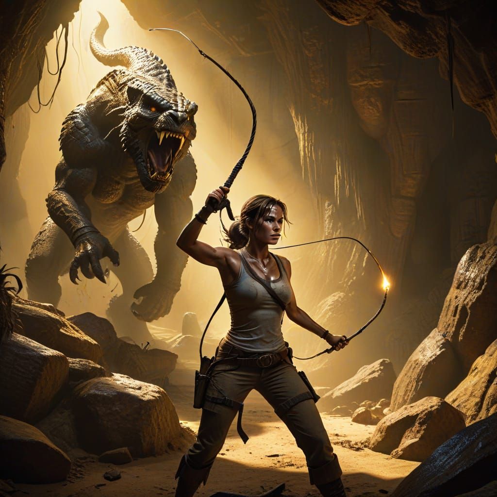Lara Croft Relic Discovery in Action Film Still