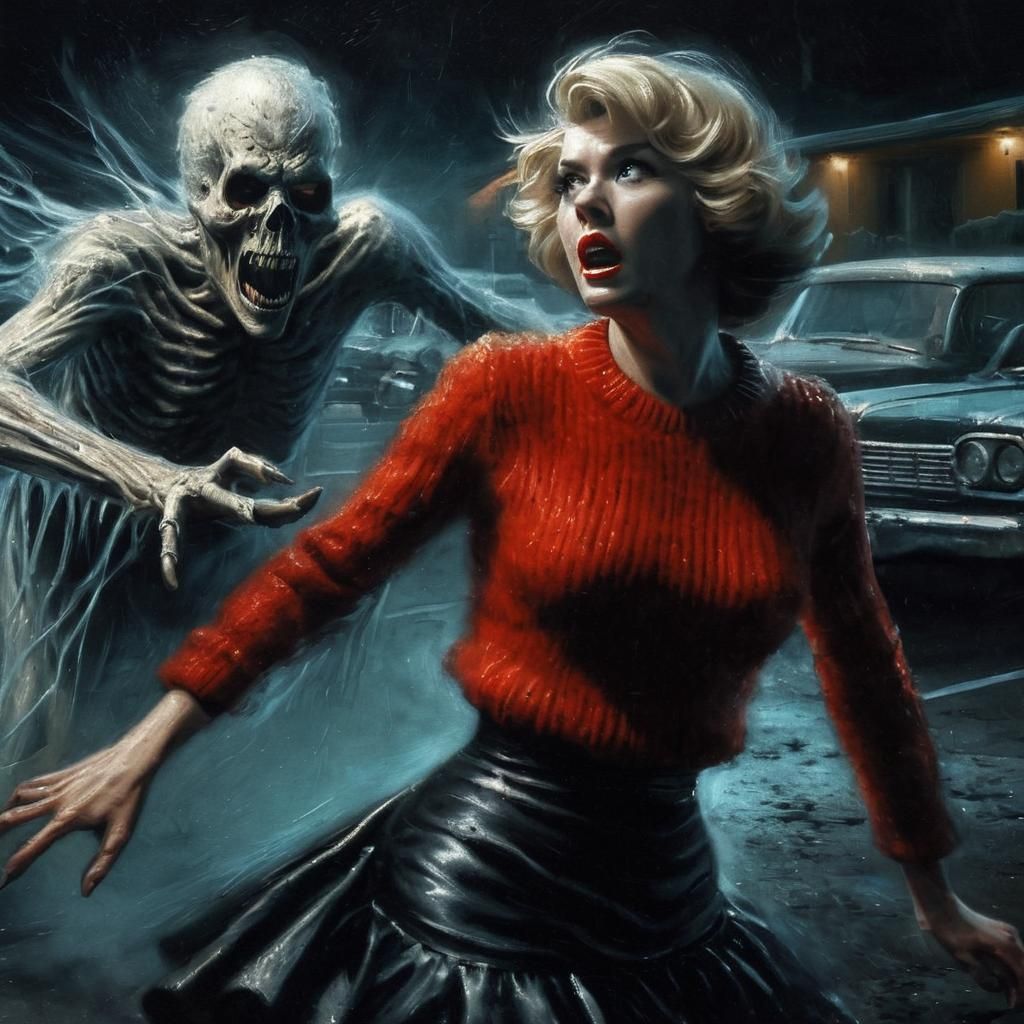 Fleeing a Ghost: 1950s B-Movie Style