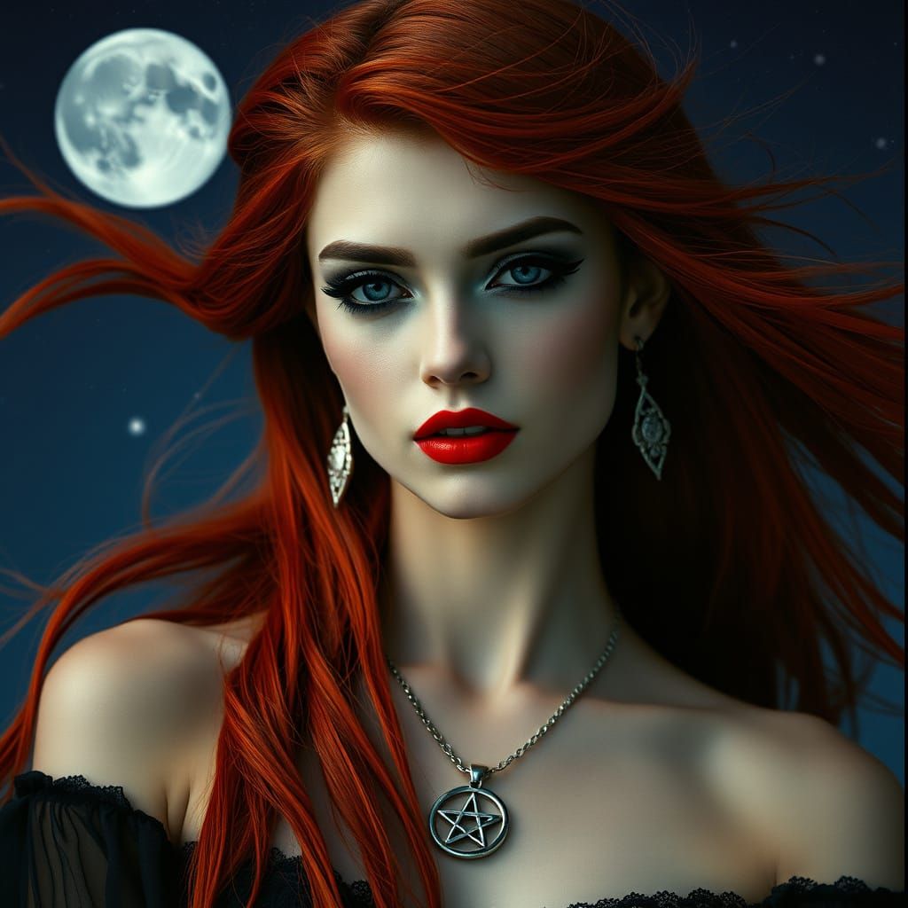 Ethereal Goddess in Moonlit Glory