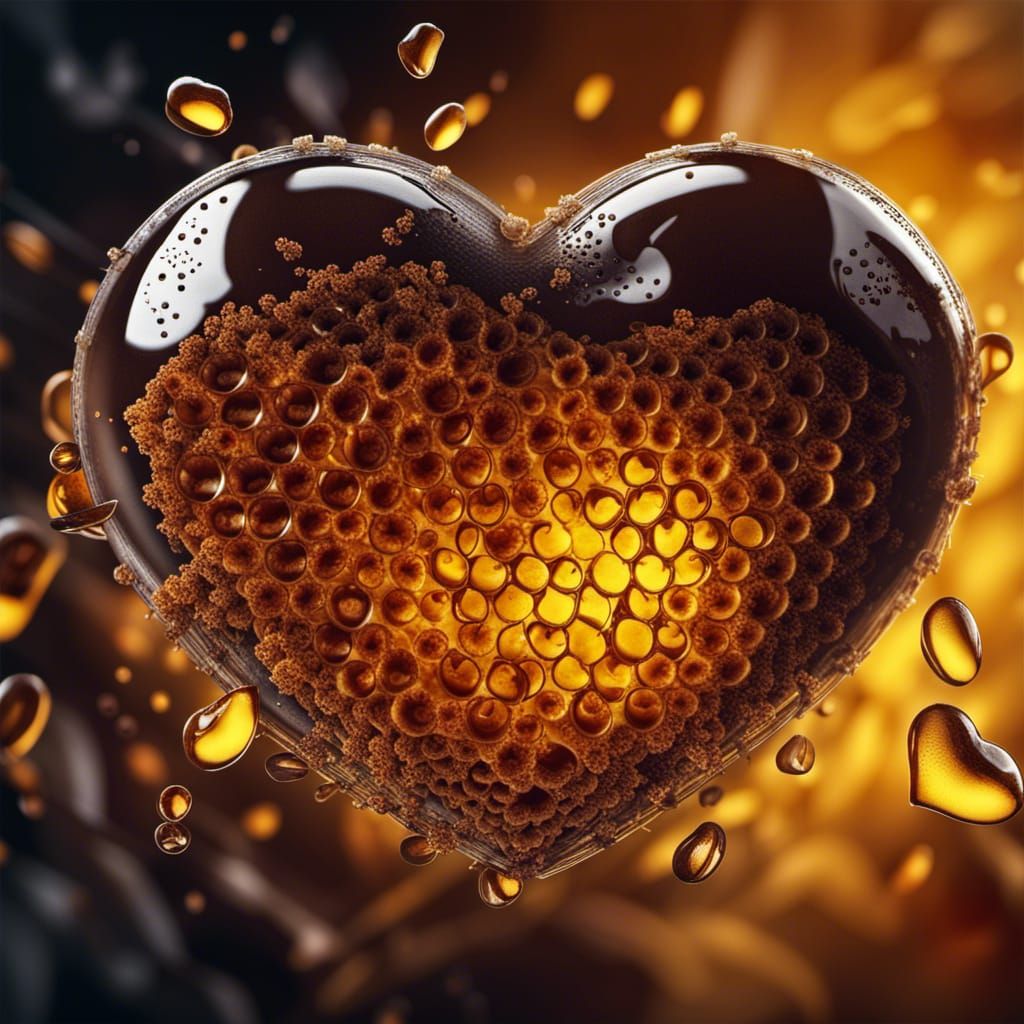 Hyperrealistic Heart Beating with Honey