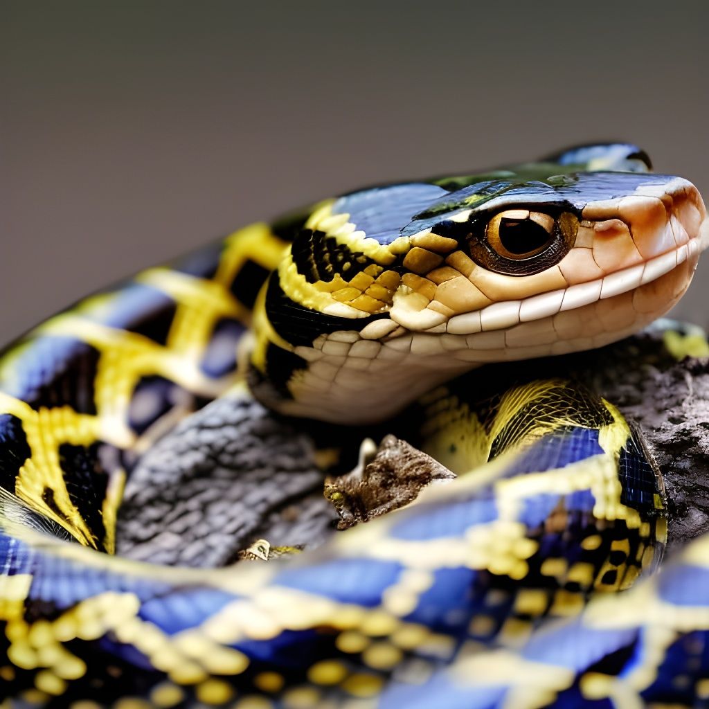 Venomous Snake Portrait in Hyperrealistic Detail