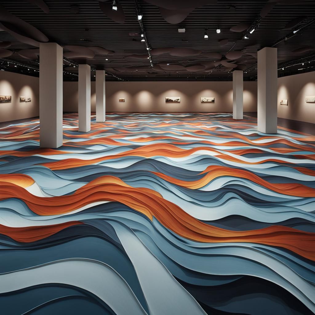 Immersive Undulating Floor in Detailed Matte Painting