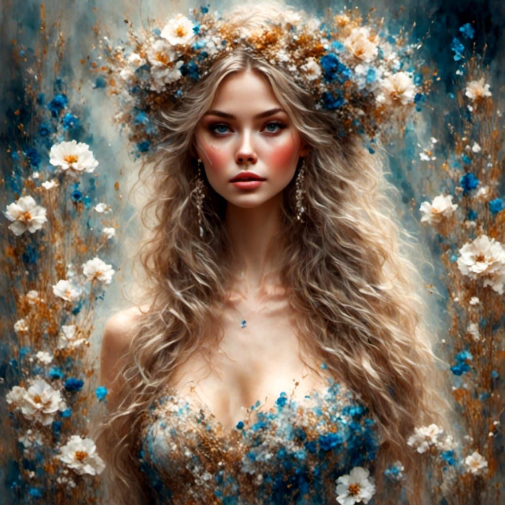 Antique Watercolor Impasto Painting with Oil Glazes