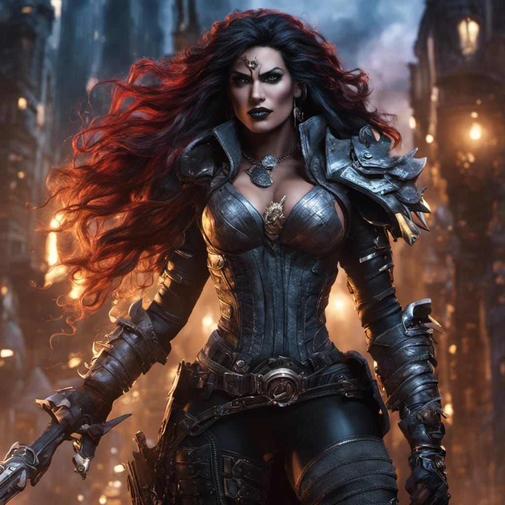 Female Lobo in Detailed Matte Painting