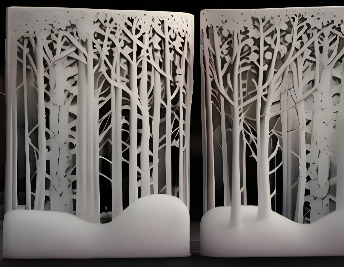 Enchanting 3D Winter Fairytale in Rococo Style