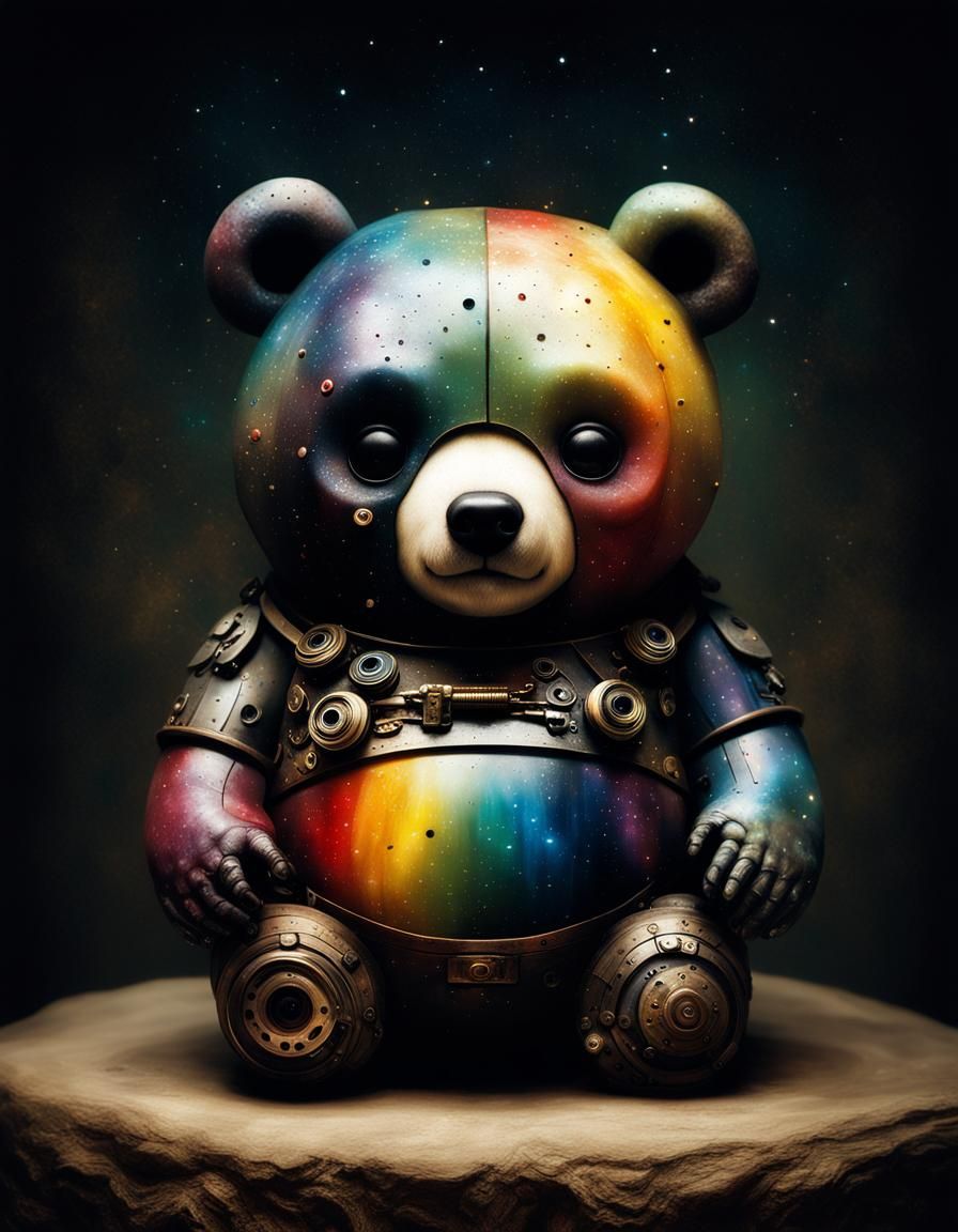 Demonic Cyborg Bear in Volcanic Hyperspace