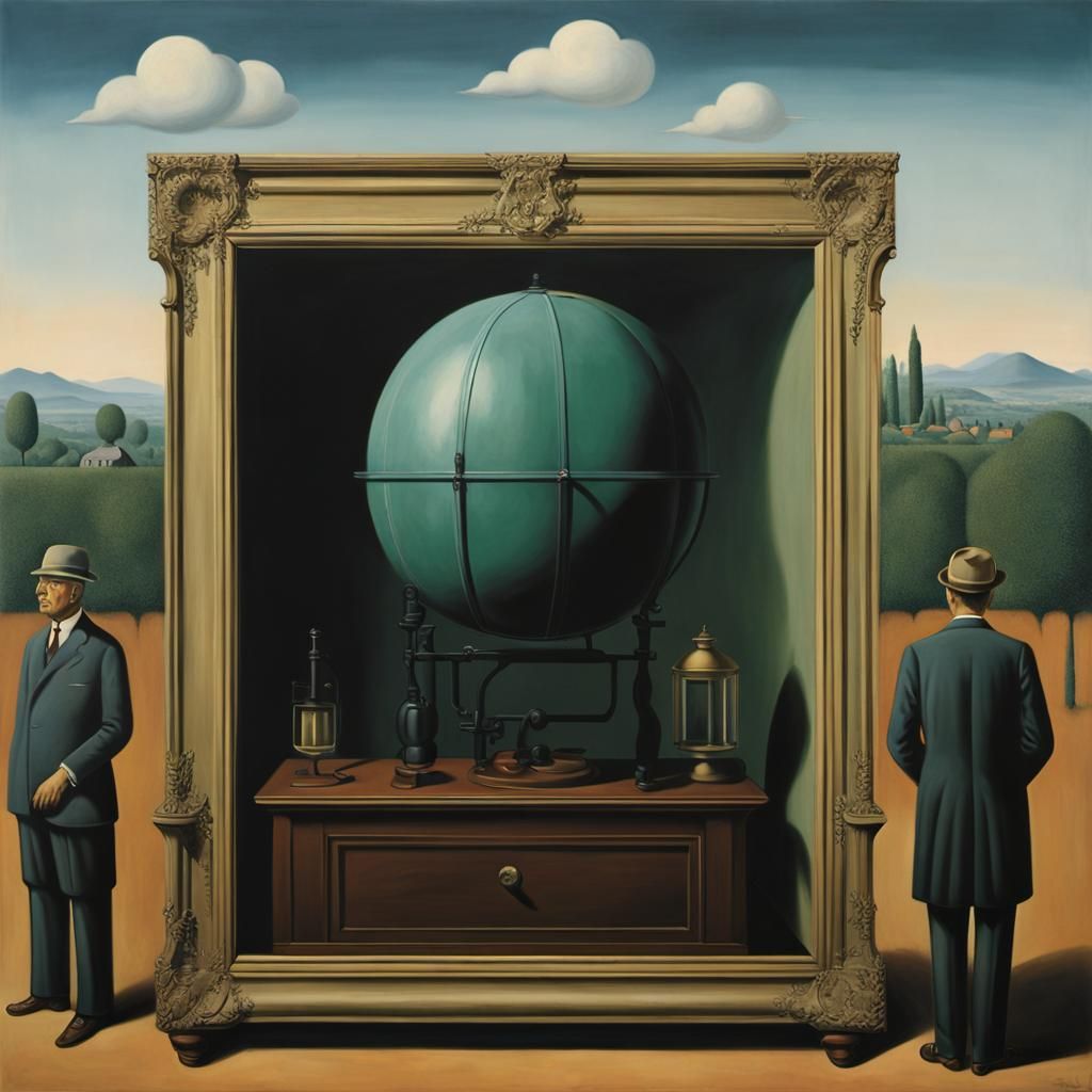 Magritte Inspired Time Transfixed Surrealism