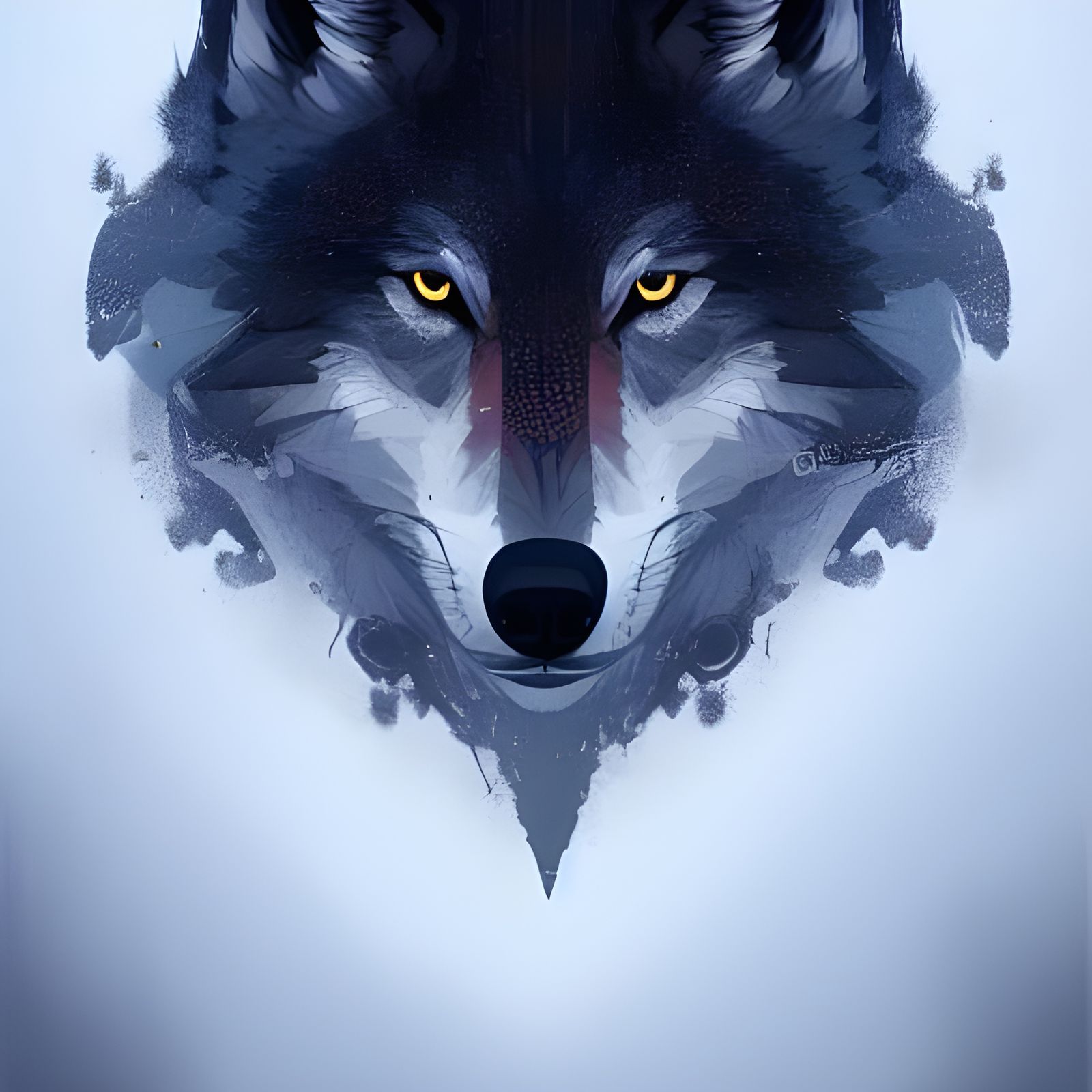 Lone Wolf Portrait with Dynamic Lighting