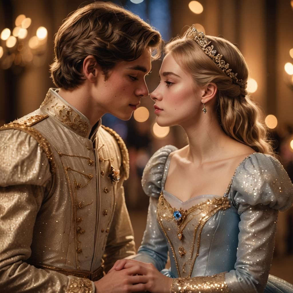 Charming Crossdressers' Kiss: A Cinematic Portrait