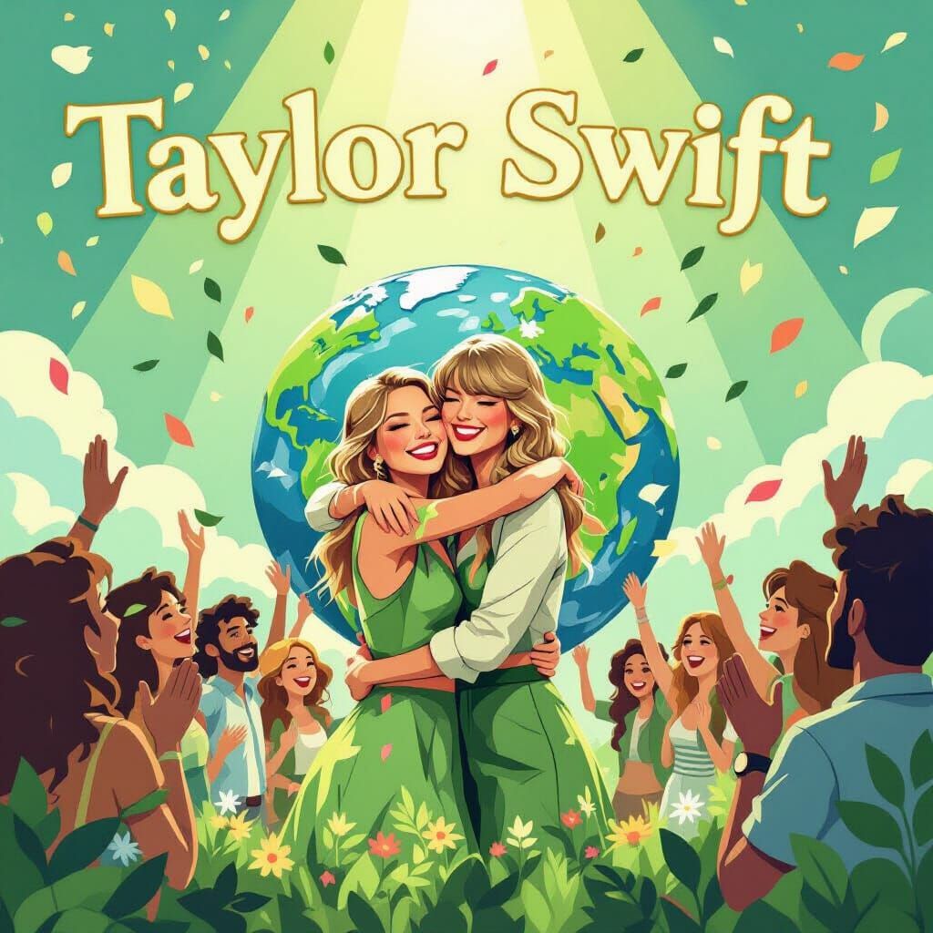 Taylor Swift Eco-Concert Poster Celebrating Environmentalism