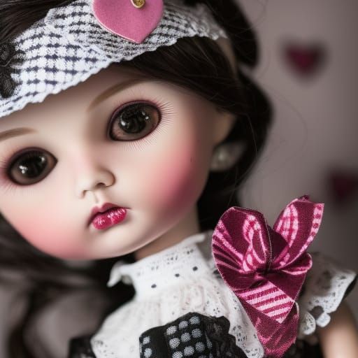 Ominous Cute Doll in Maximalist Style