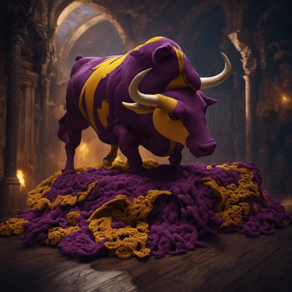 Crochet Bullfight: Dark Fantasy Concept Art