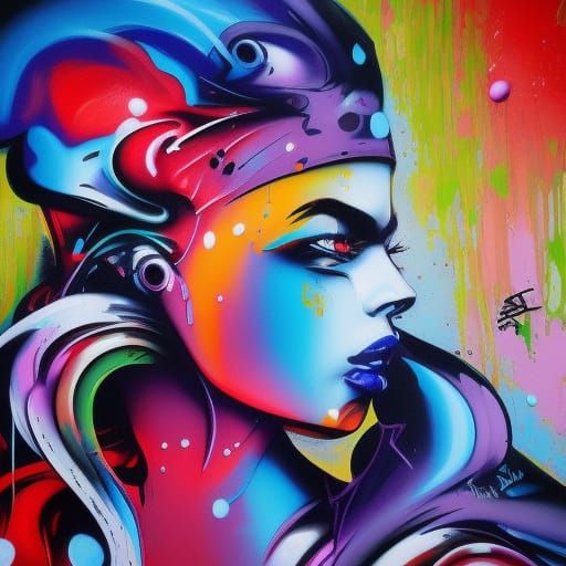Colorful Graffiti Art in Street Style