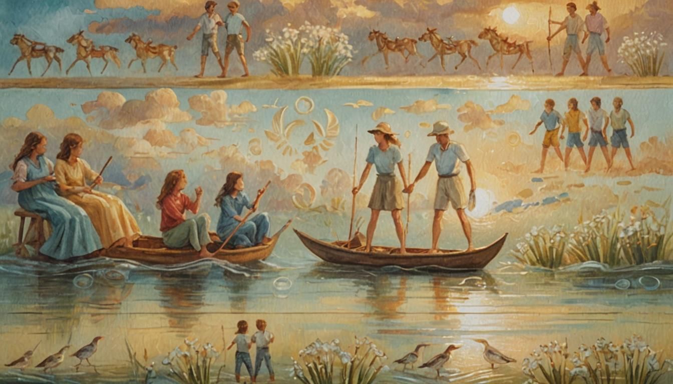 People in Boat on River in Soft Focus