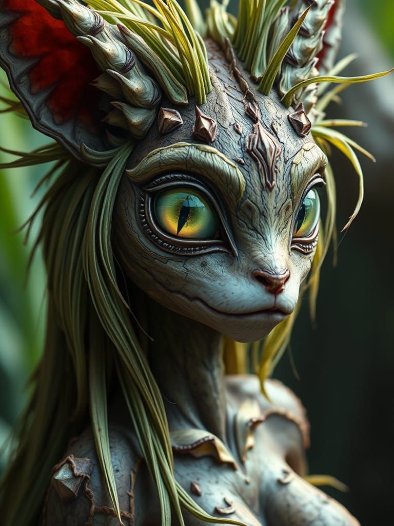 Enchanted Forest Siren in Hyperrealistic Style