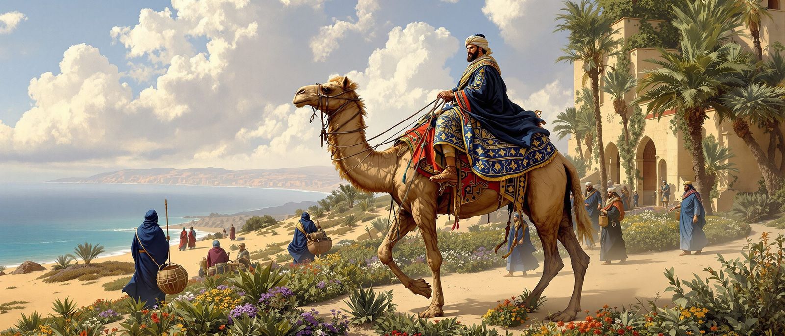 Ibn Battuta's Sahara Caravan: A Vasnetsov-Style Journey