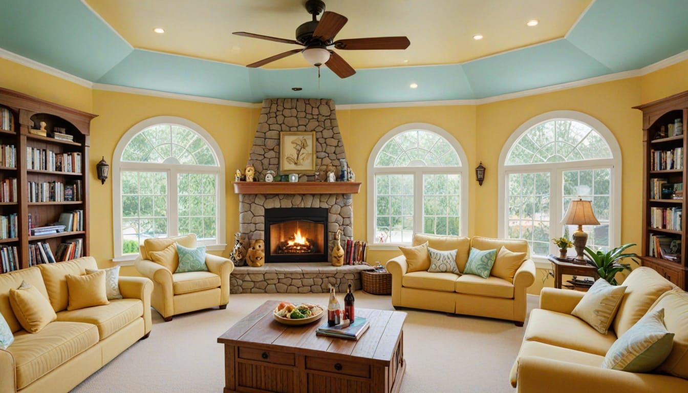 Elegant Classical Revival Space with Warm Afternoon Light