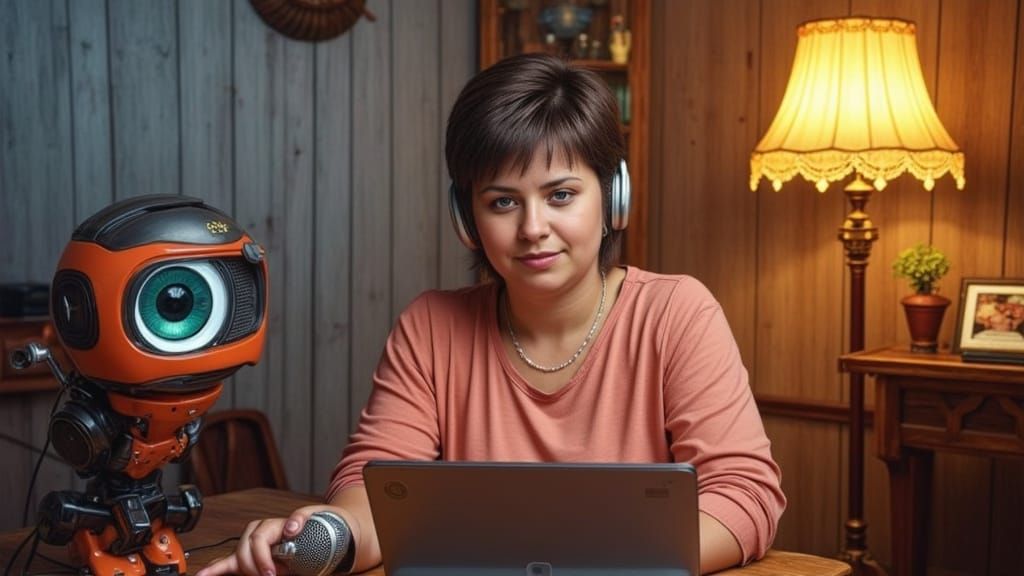 Pixar Character in Ghibli-Style YouTube Studio