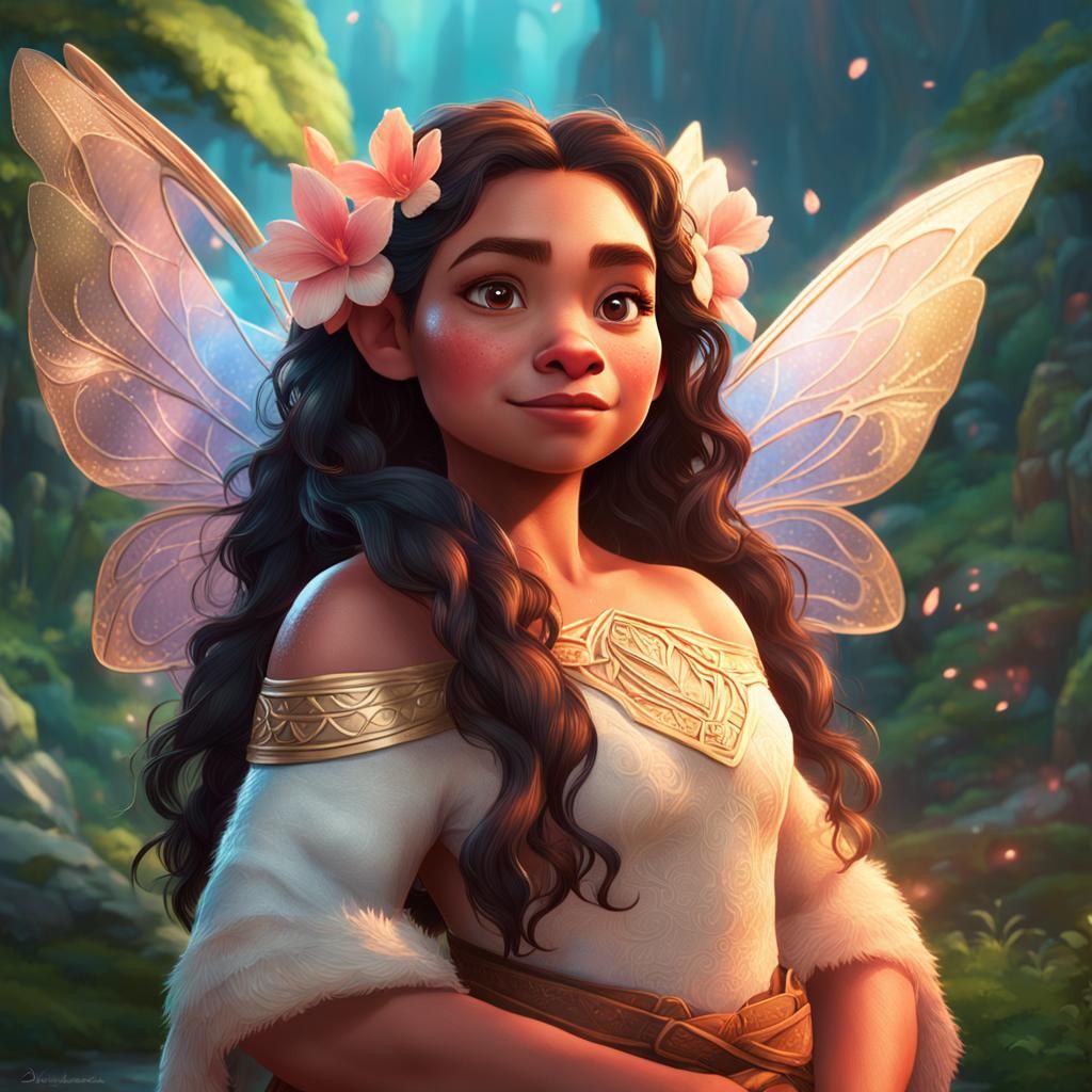 Moana as a fairy princess