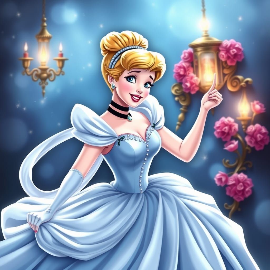 Romantic Disney Princess Pin Up Art