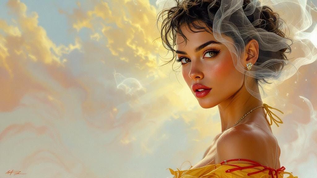 Hyperrealistic Anatomical Figure with Ethereal Airbrushing