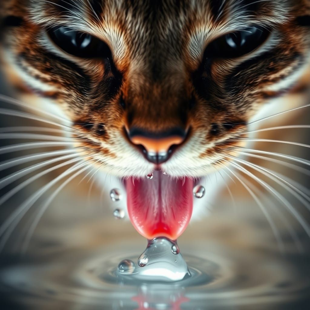 Close-Up Feline Portrait with Intense Detail