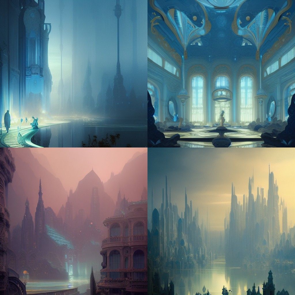 Art Deco Rhapsody: Lyrical Abstraction in 8k