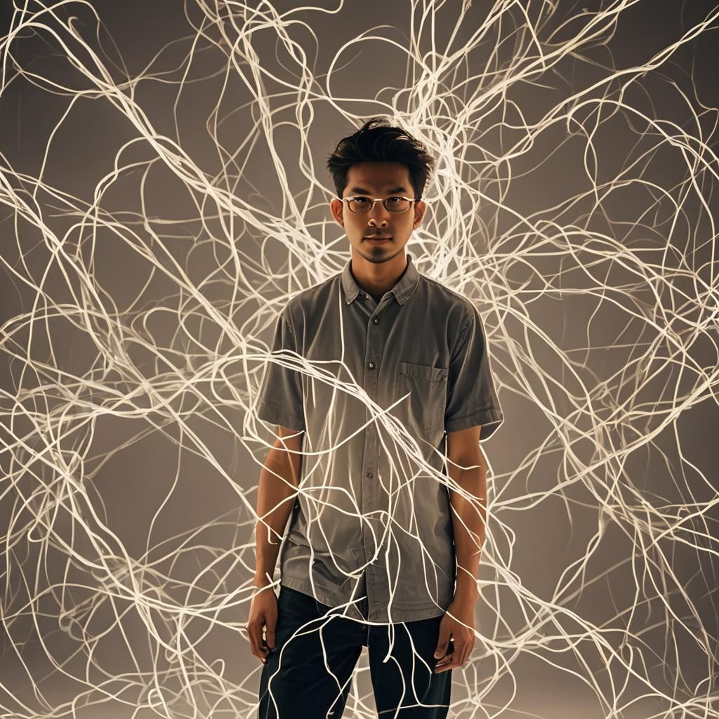 Abstract Light Painting Composition