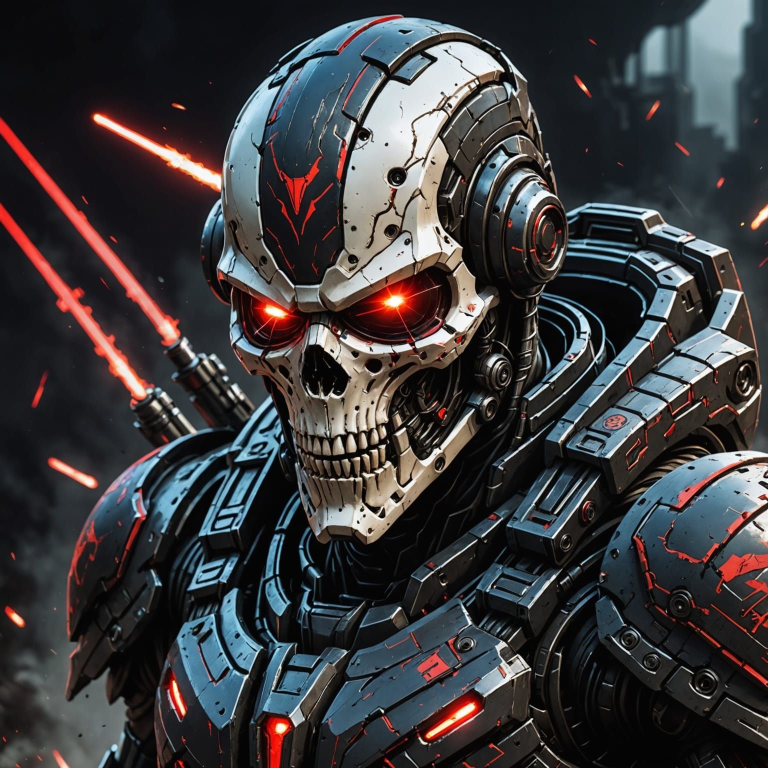 Cybernetic Assassin Soldier in Gritty Comic Style