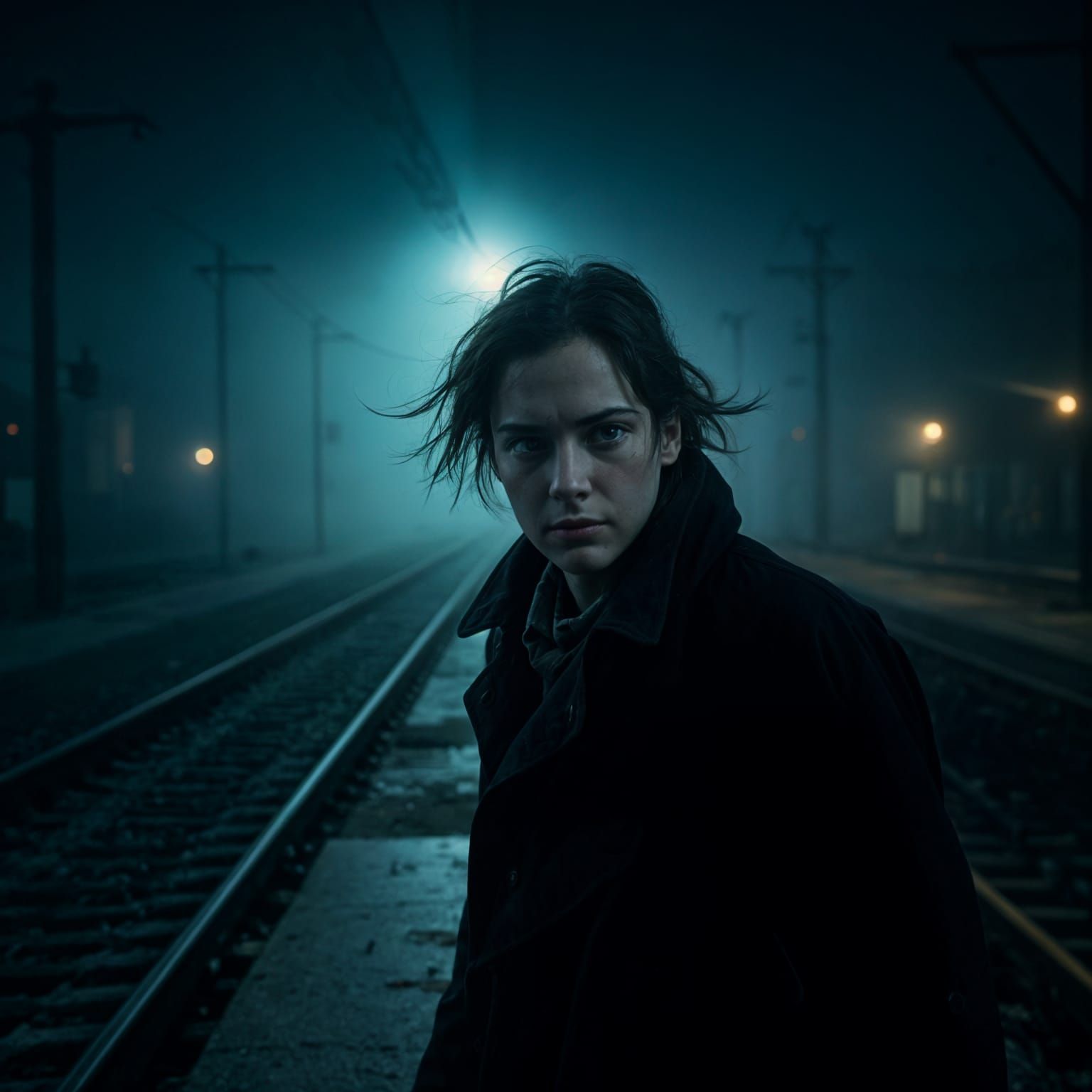 Abandoned Station: Cinematic Horror Realism Portrait