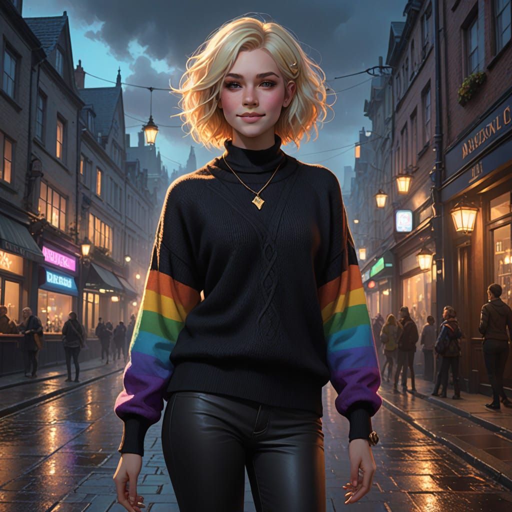 Dark Academia Portraits in Vibrant Colors