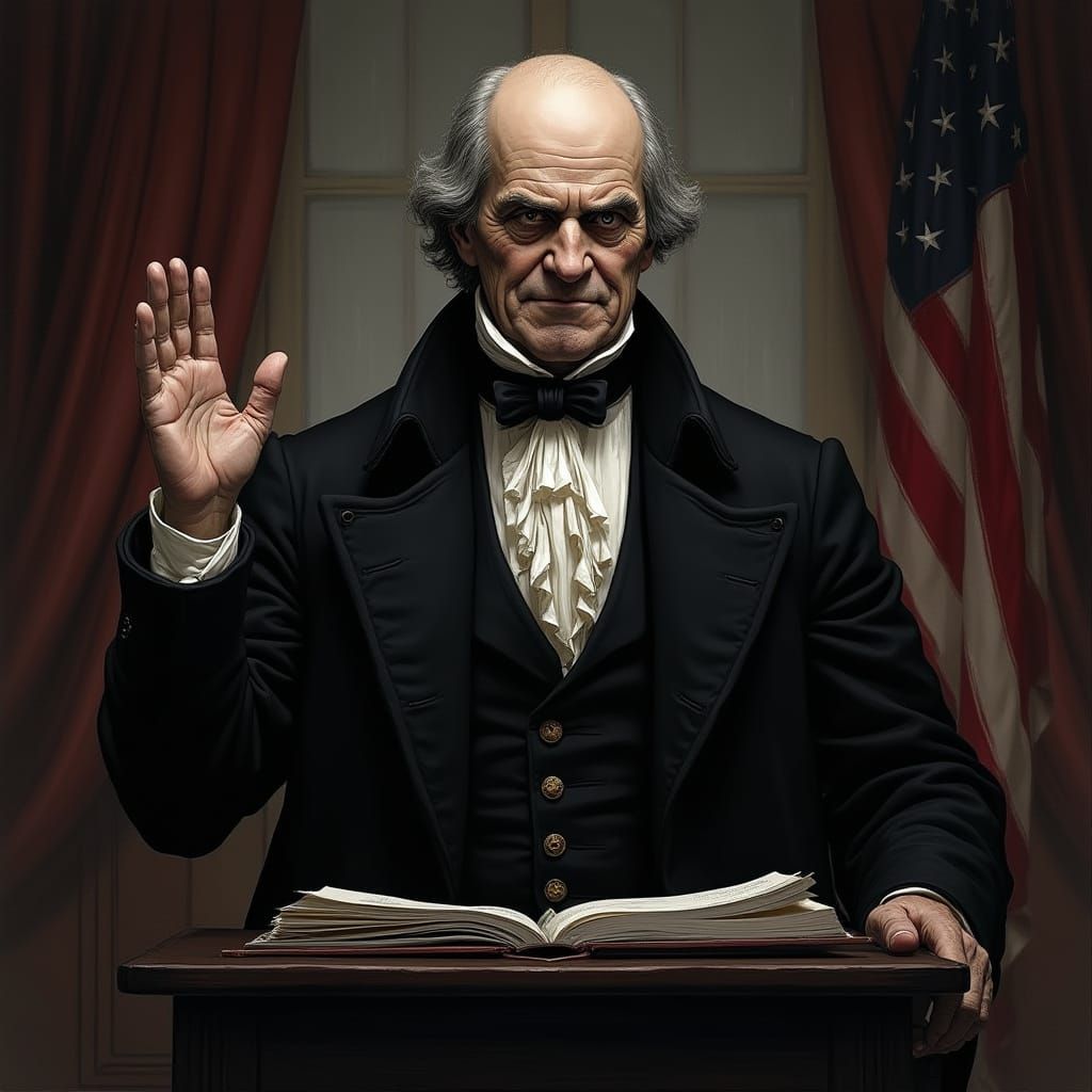 Dark President Elect in Ominous Attire