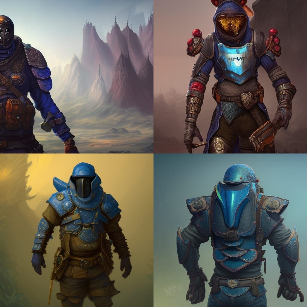 Blueberry Bandit in Detailed Matte Painting