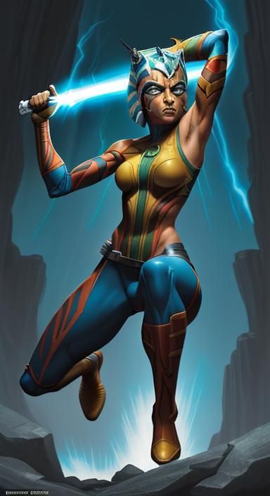 Ahsoka as Super Skrull with Fantastic Four Powers