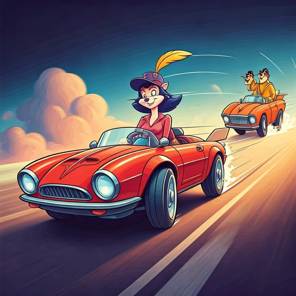 Penelope Pitstop in Hanna-Barbera Cartoon Race