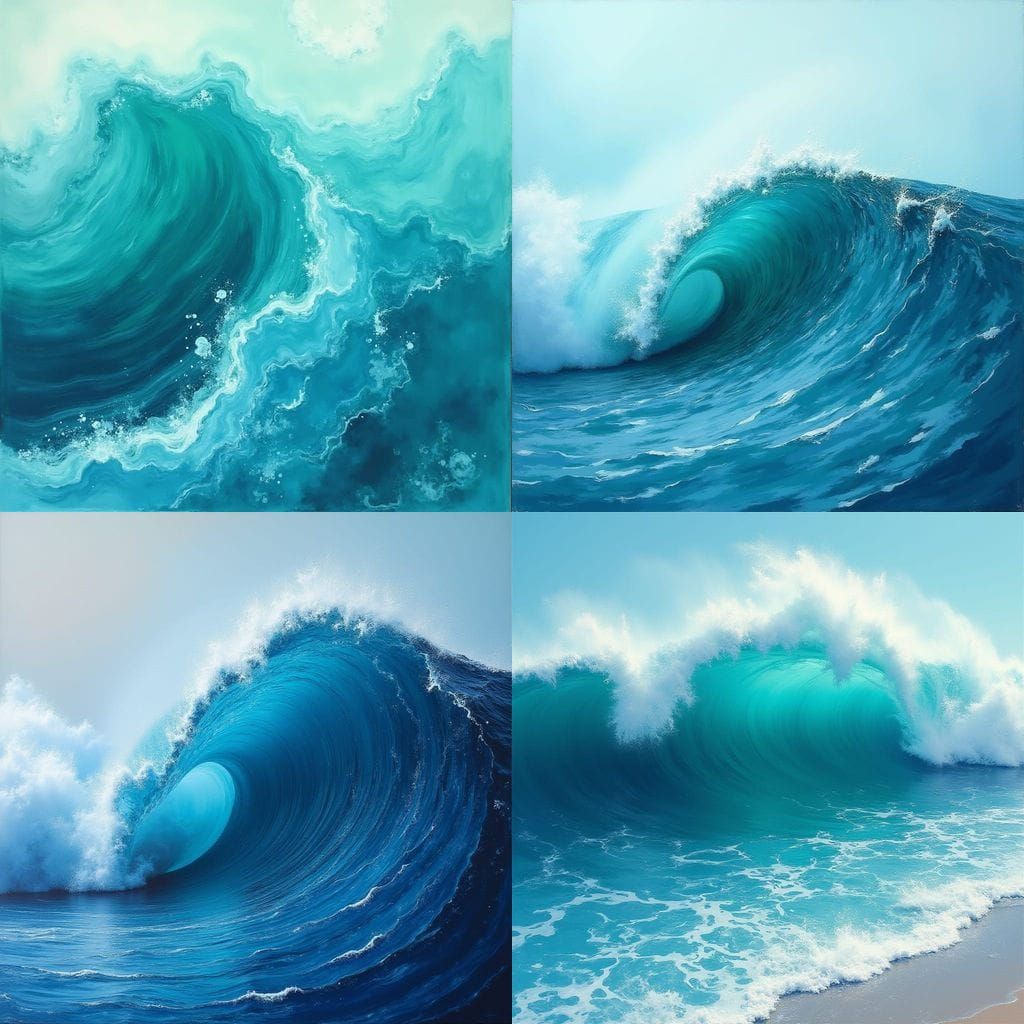 Surreal Ocean Wave in Vibrant Hues
