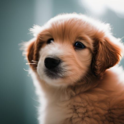 Fluffy Puppy Captured with Professional Photography Techniqu...