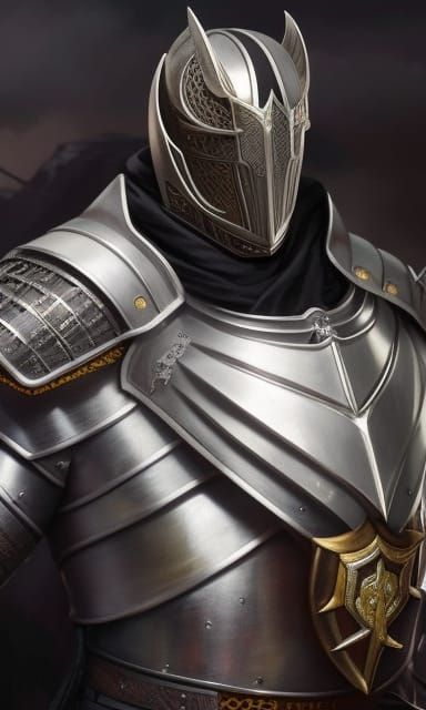 Ghost Rider as Medieval Knight: Detailed Portrait